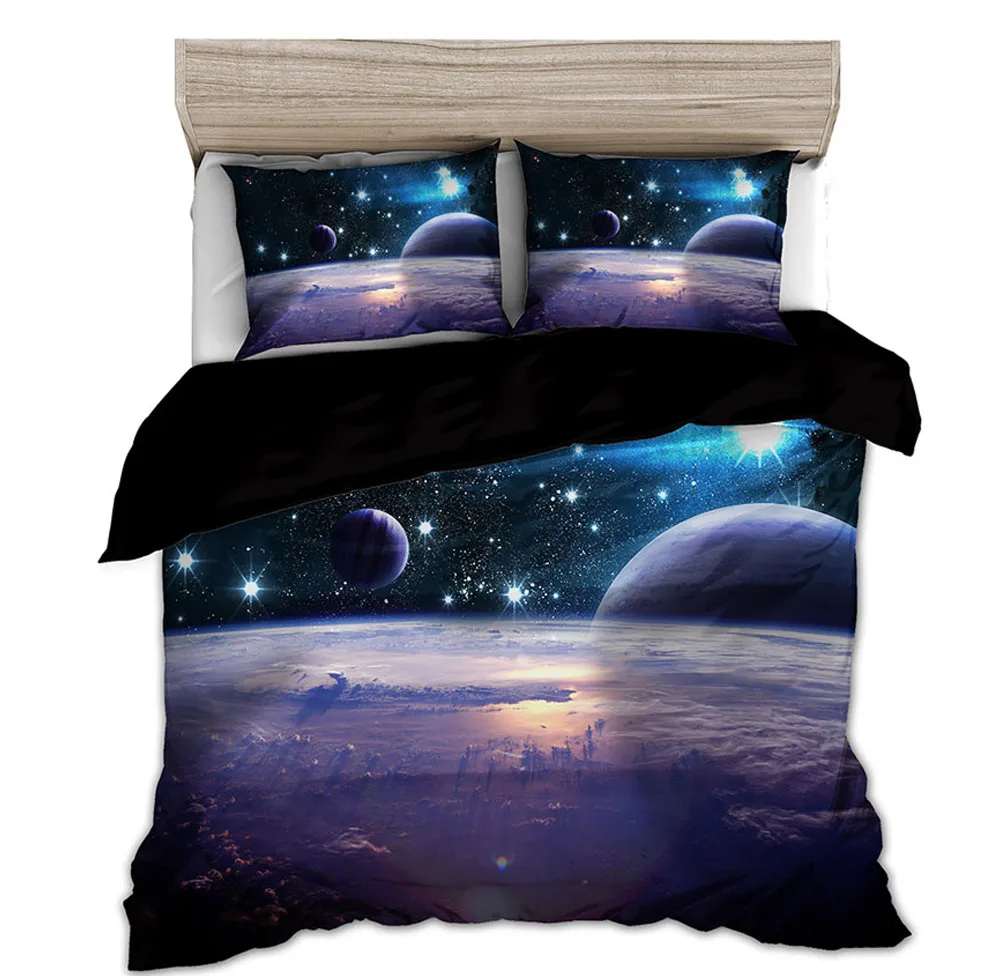 Linen Duvet Cover - Ensemble de housse de literie Galaxy