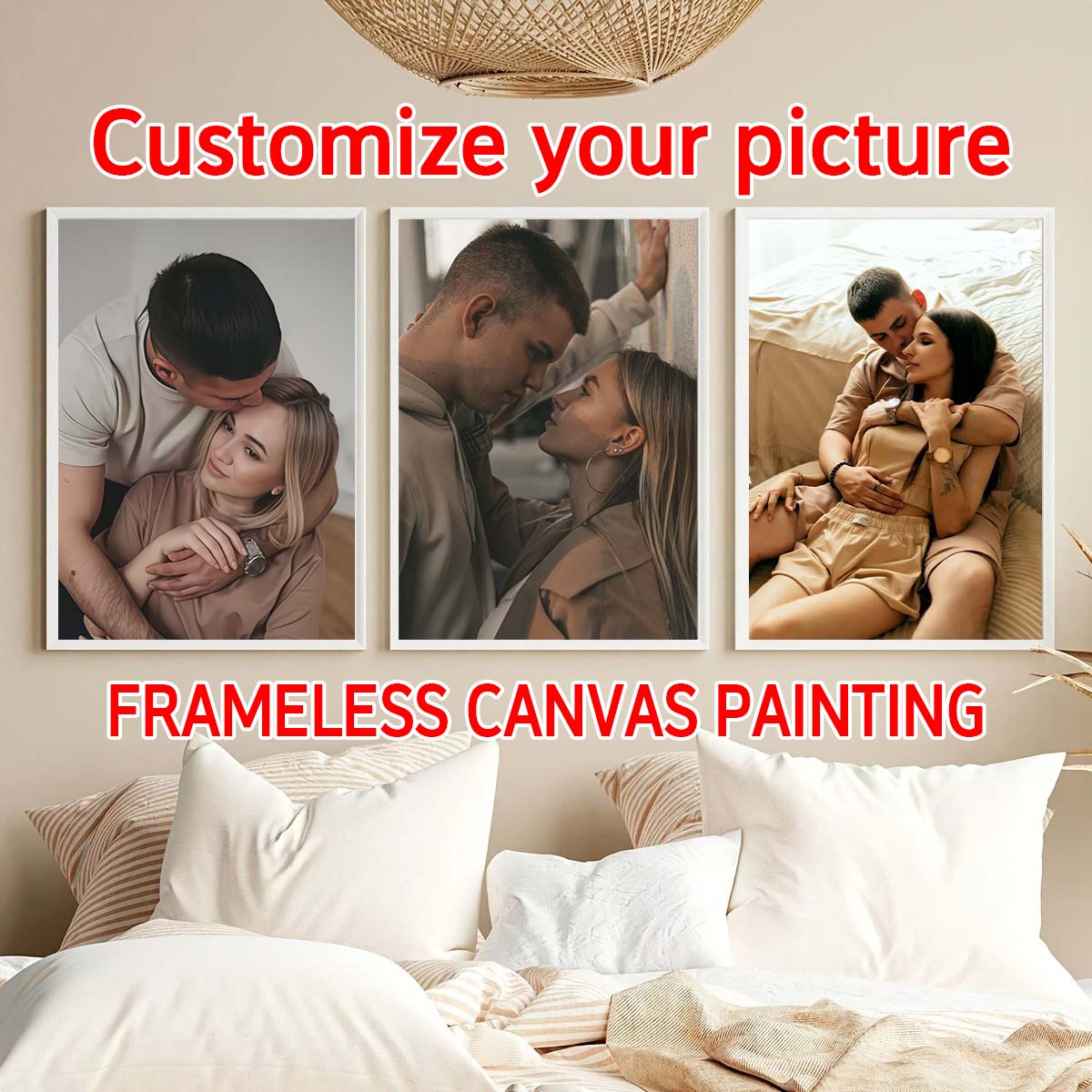 Home Textiles & Furnishings - Triptyque - Cadre photo en bois