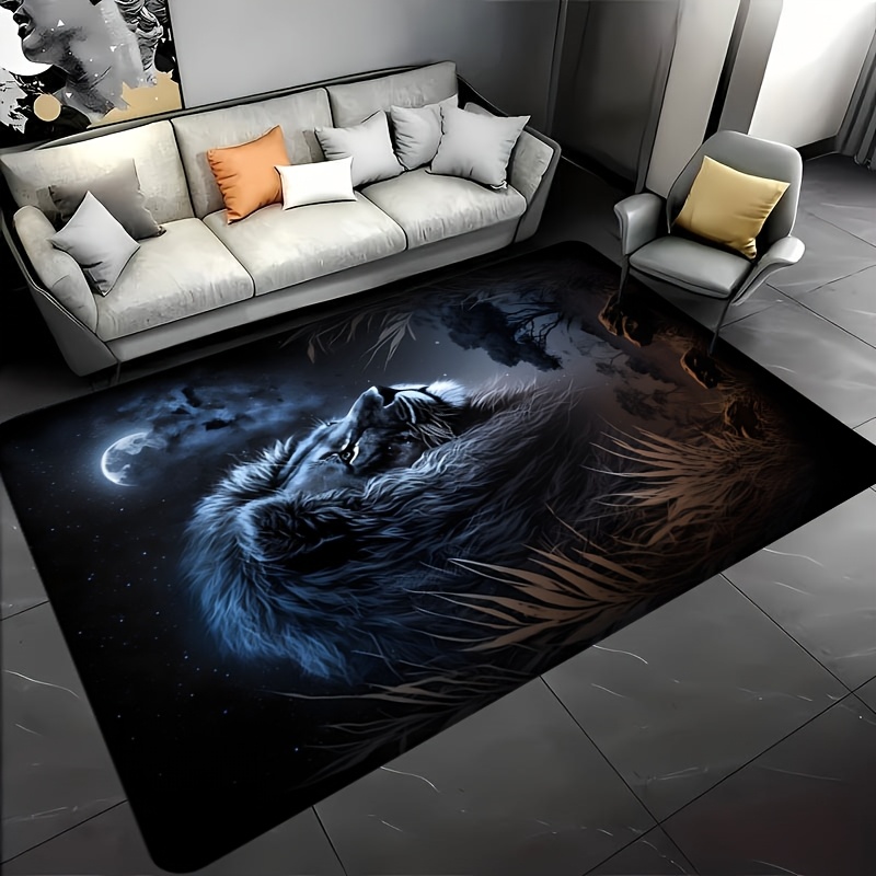 Home Textiles Designer - Tapis de sol Lion Nuit Étoilée