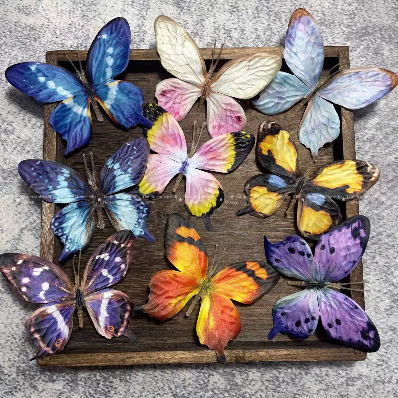 Home Textiles Designer - 9 papillons artificiels bioniques de grande