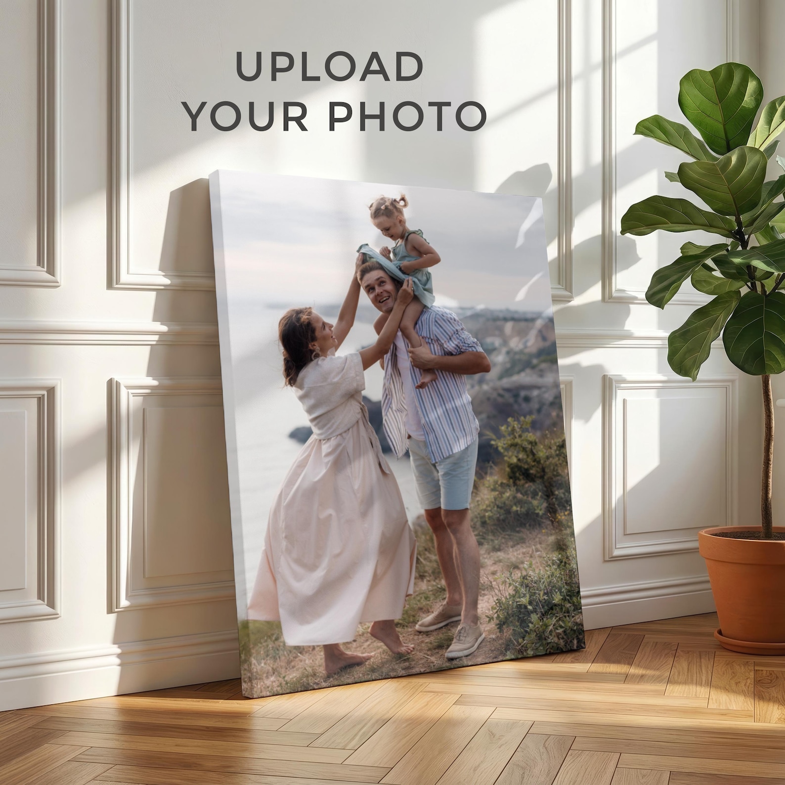 Home Textiles And Decor - Toile photo personnalisée, Art mural familial