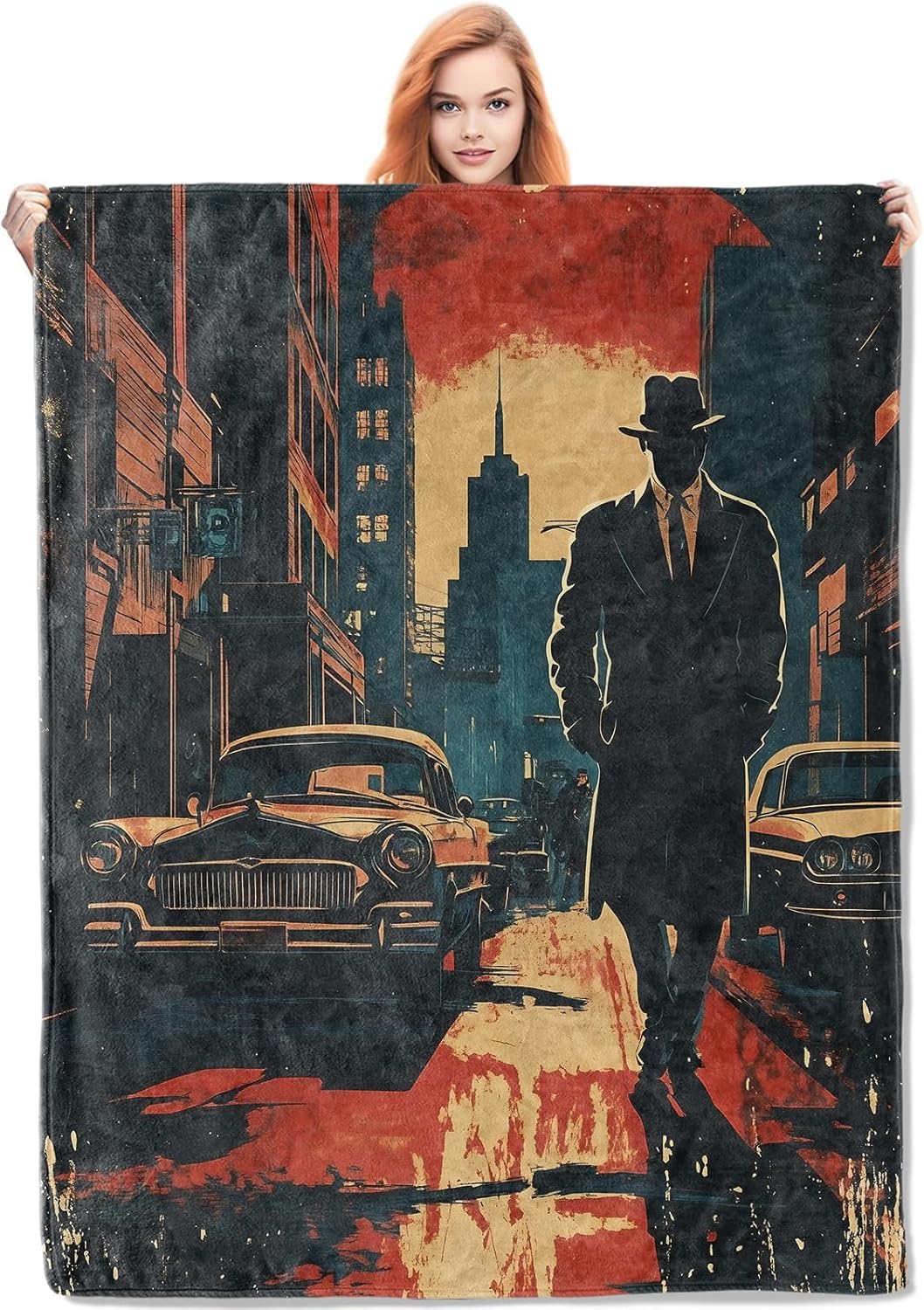 Home Textiles & Furnishings - Couverture de détective Noir, cadeaux pour