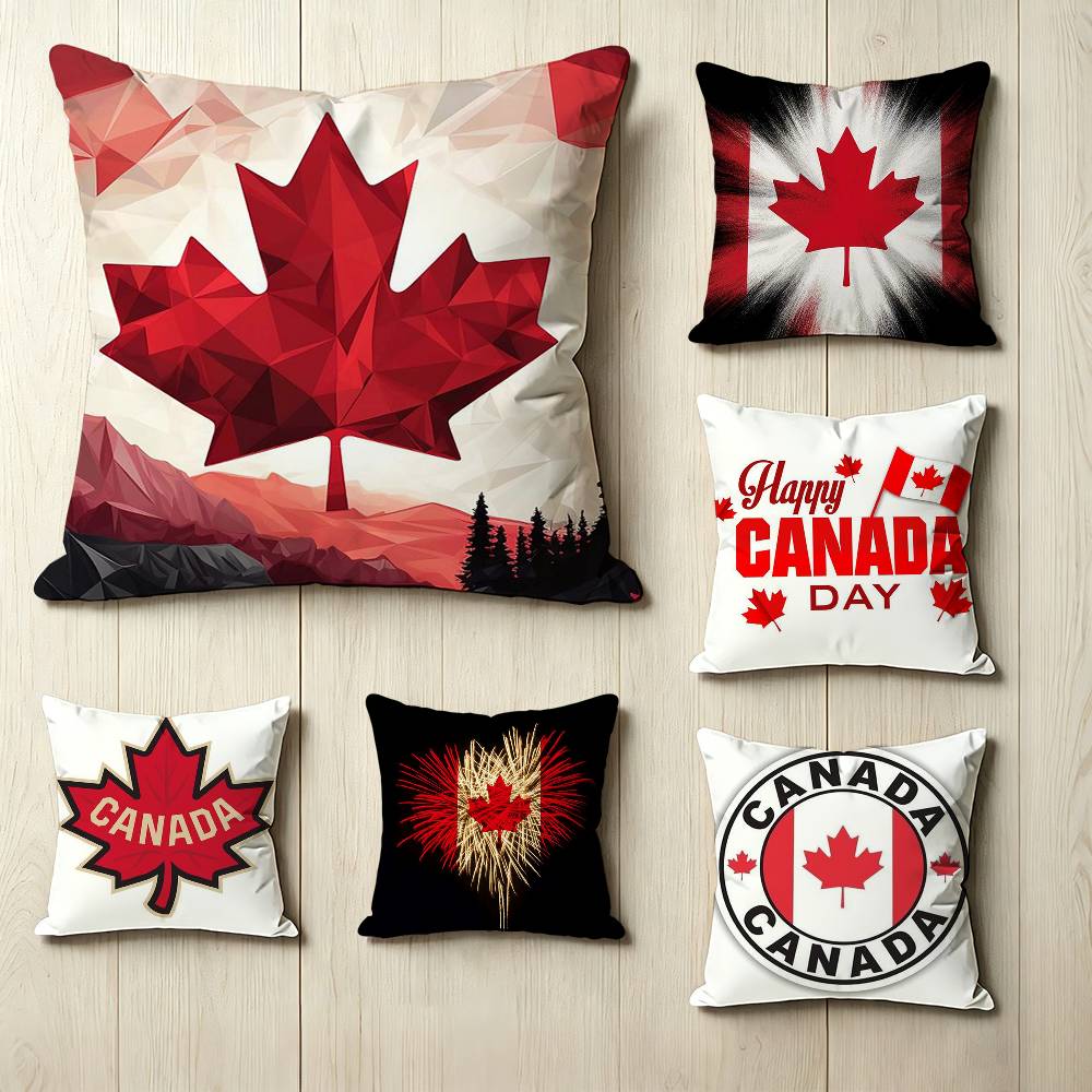 Home Textiles Canada - Housse de coussin carrée imprimée double