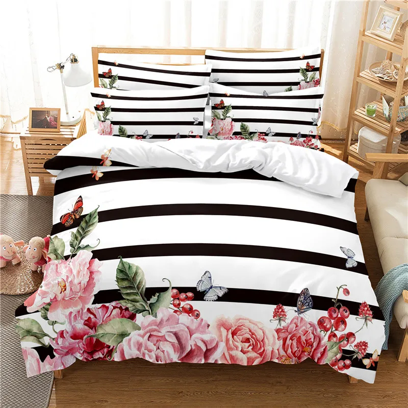 Ensemble de literie à fleurs,  - Linen Duvet Cover avis et prix