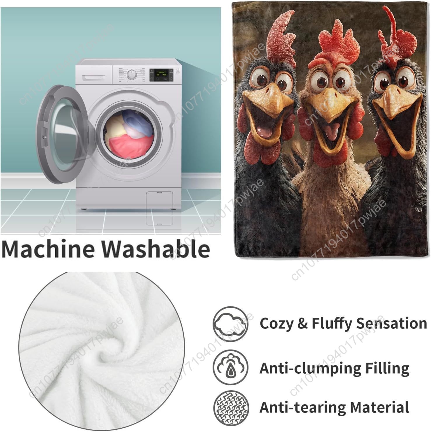 Couverture de poulets cadeaux  - Home Textiles & Furnishings avis et prix