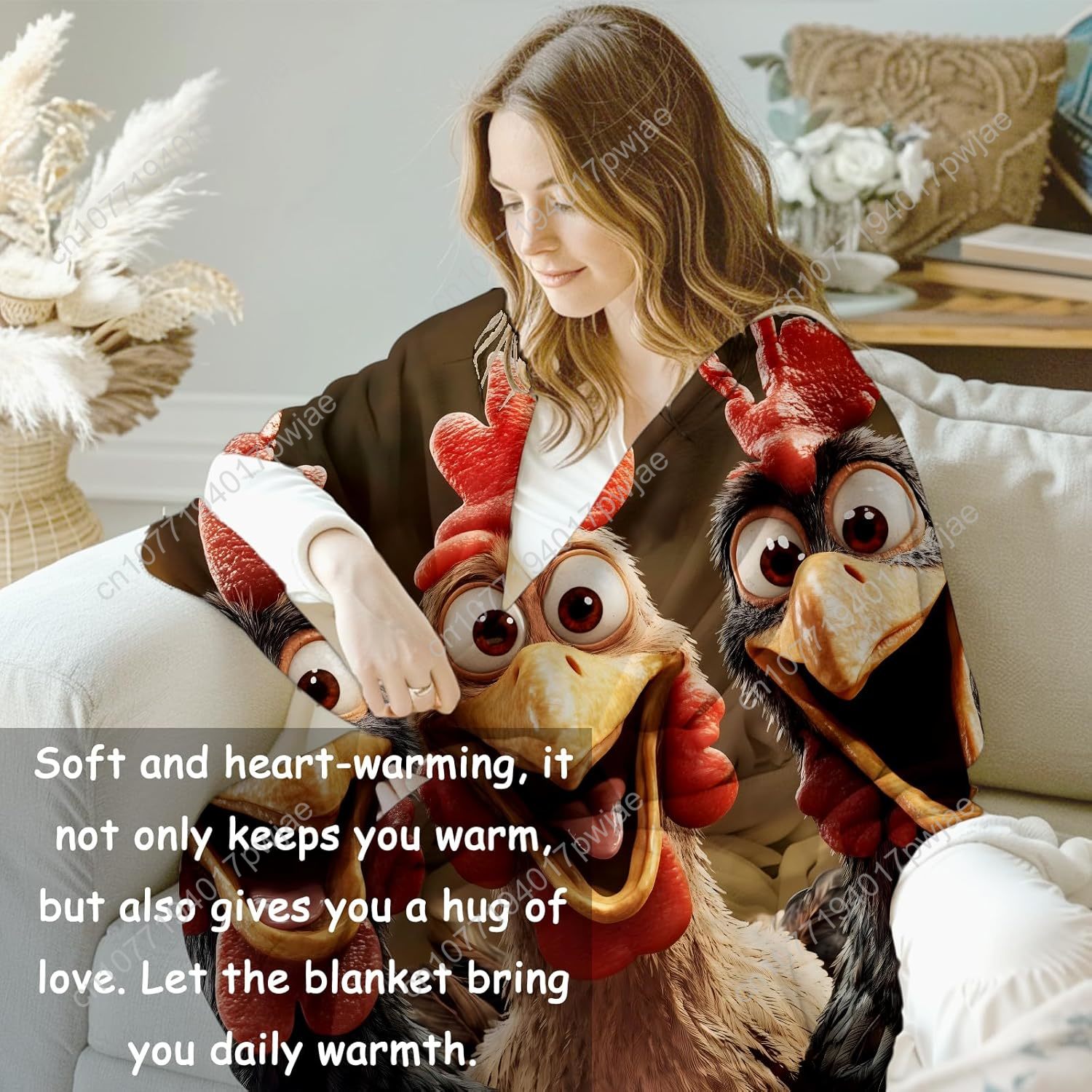 Couverture de poulets cadeaux  - Home Textiles & Furnishings avis et prix