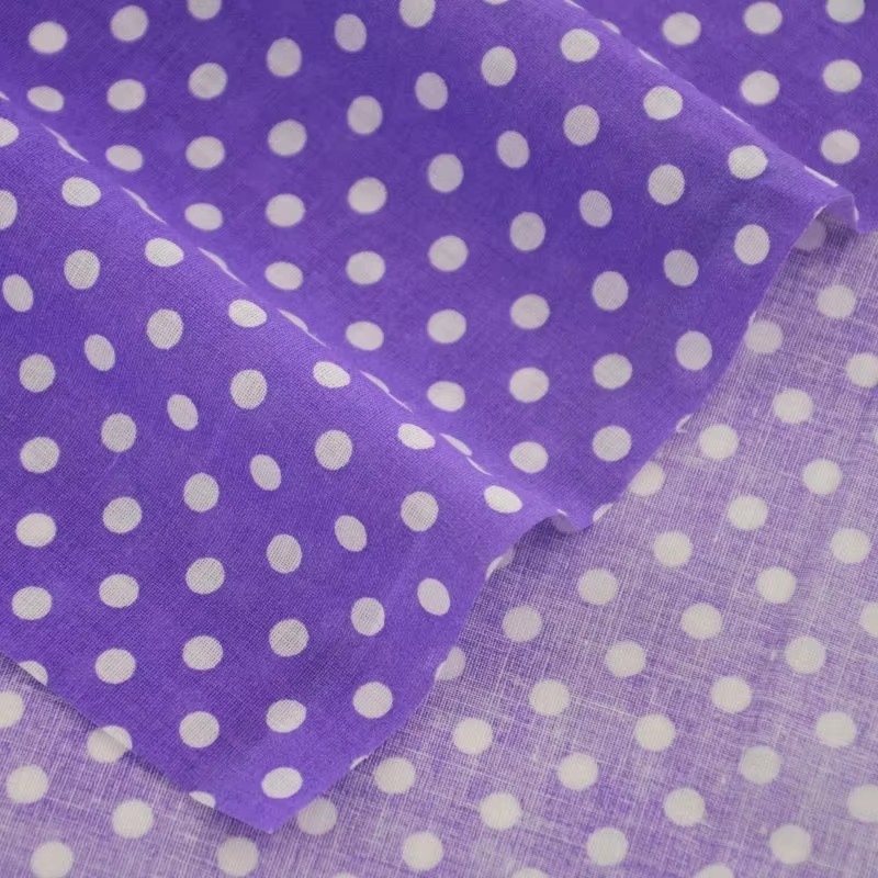 Tissu en coton imprimé à pois  - Home Textiles And Decor avis et prix