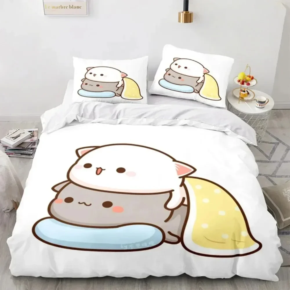 Parure de lit imprimée chat pê - Linen Duvet Cover avis et prix