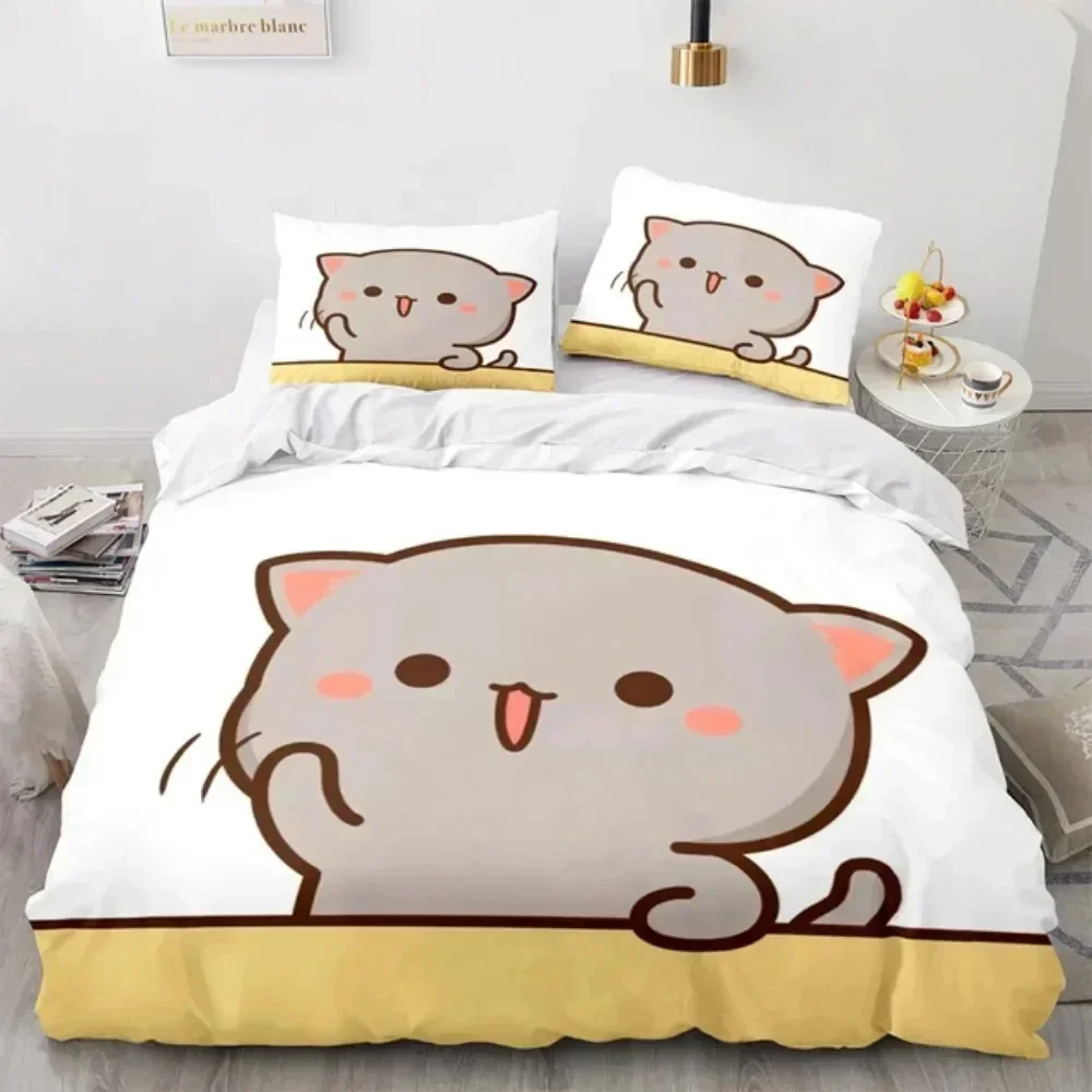 Parure de lit imprimée chat pê - Linen Duvet Cover avis et prix