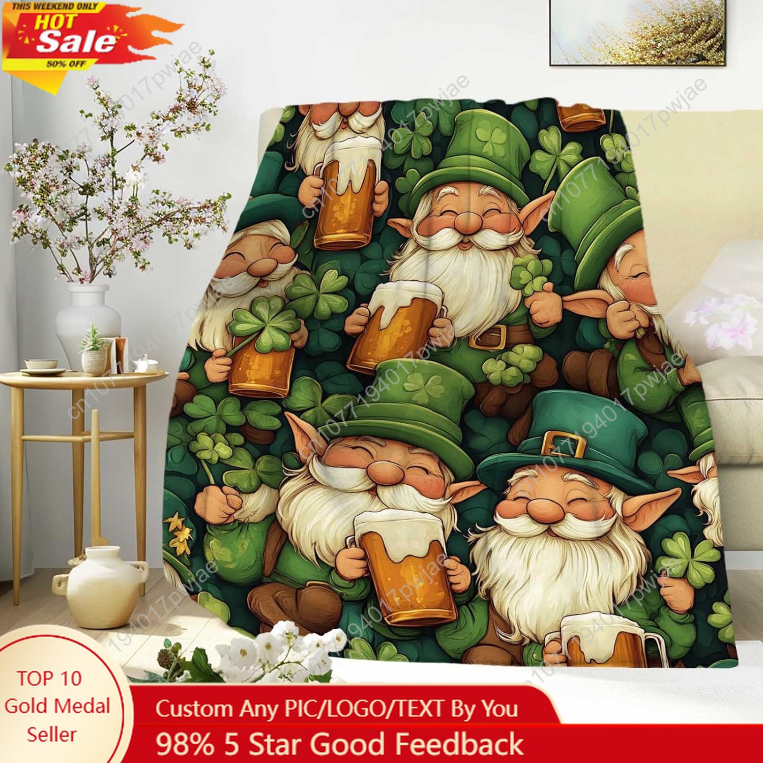 Couverture Gnome de la Saint-P - Home And Textiles Today avis et prix
