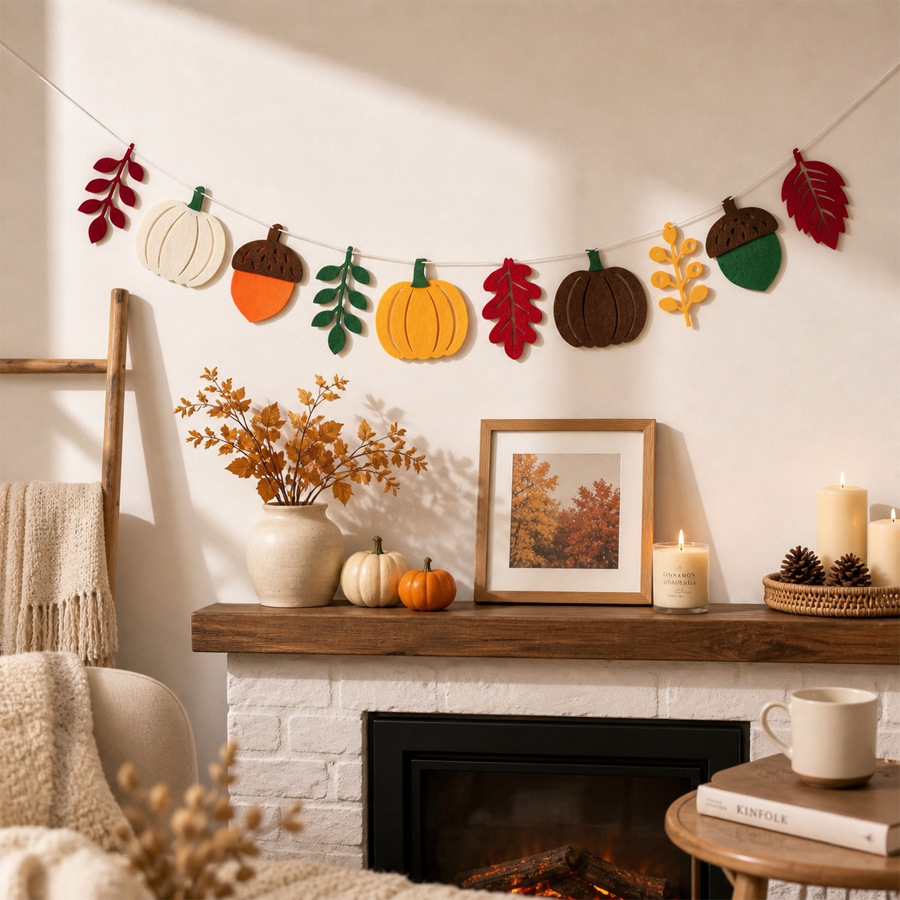 Drapeau de l'automne avec feui - Home Textiles And Decor avis et prix