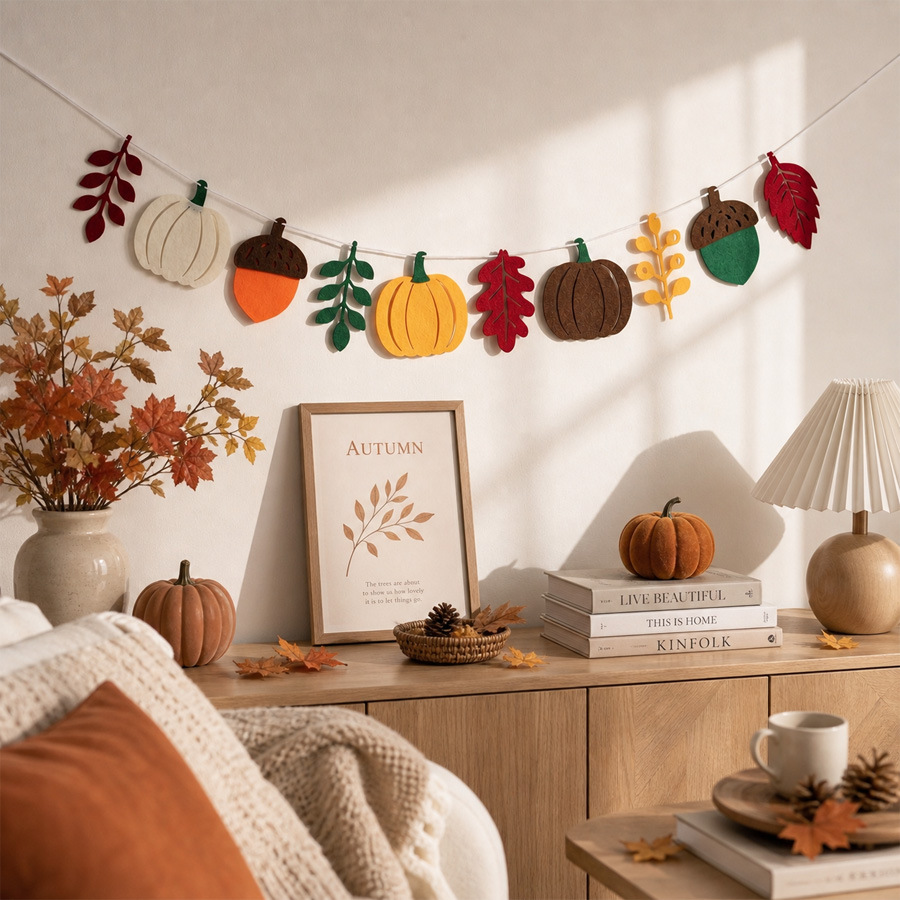 Drapeau de l'automne avec feui - Home Textiles And Decor avis et prix