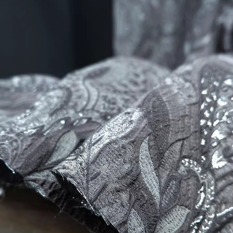Tissu Jacquard Gris Brillant S - Home Textiles Designer avis et prix