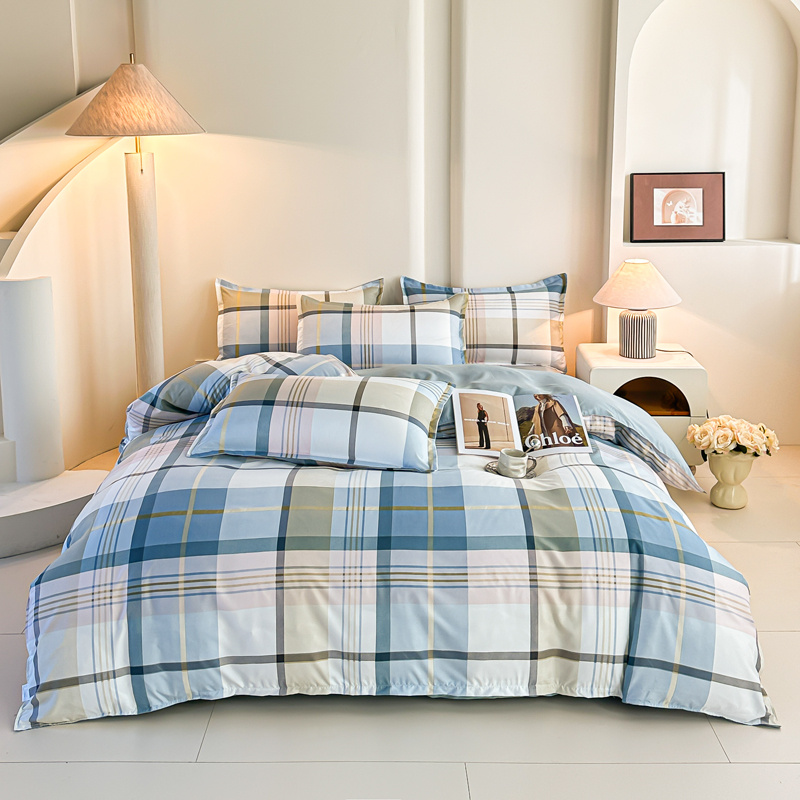 Ensemble de literie à carreaux - Linen Duvet Cover avis et prix