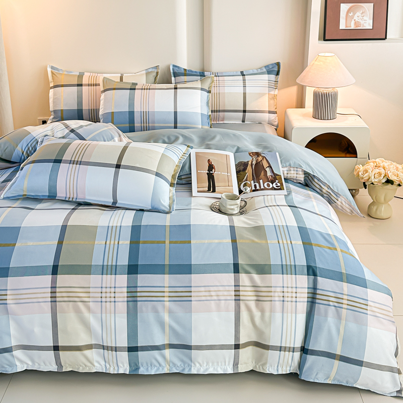 Ensemble de literie à carreaux - Linen Duvet Cover avis et prix