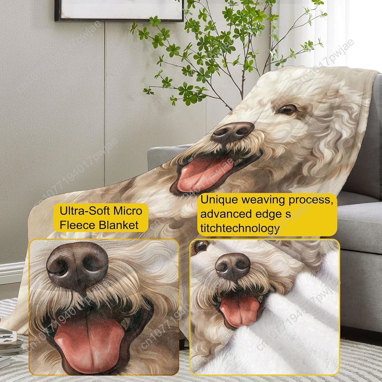 Couverture avec Portrait de ca - Home Textiles Designer avis et prix